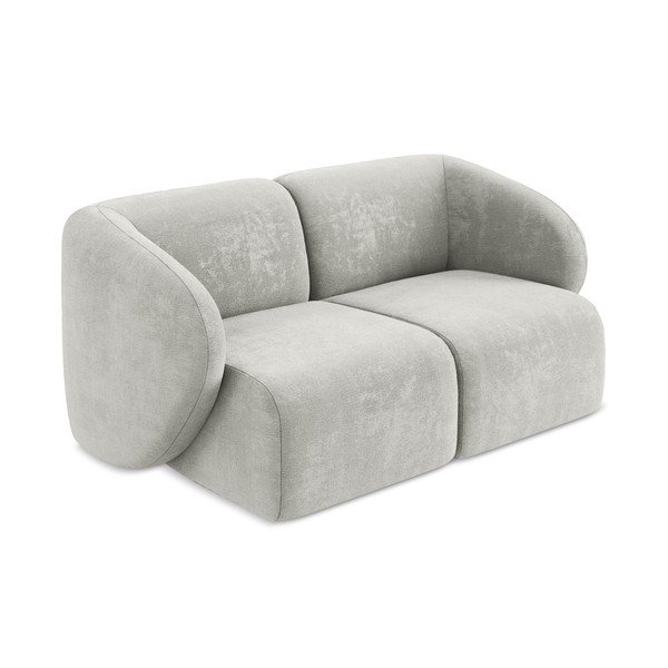 Jasnoszara sofa z tkaniny szenilowej 174 cm Lani – Makamii-image-2