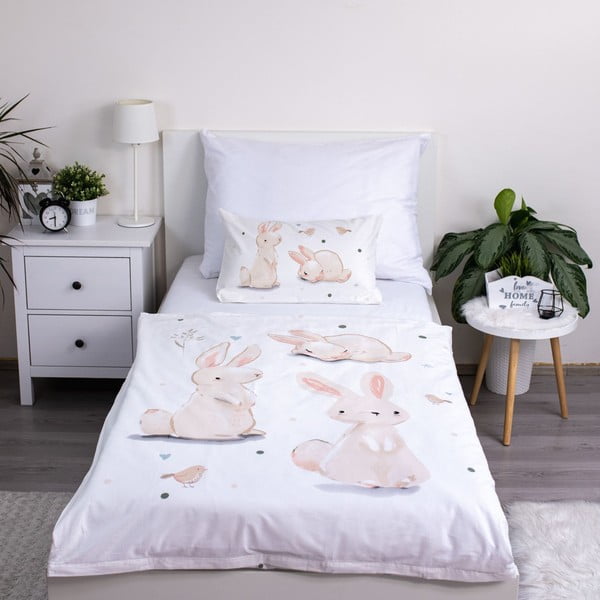 Bawełniana pościel dziecięca do łóżeczka 100x135 cm Bunnies – Jerry Fabrics-image-1
