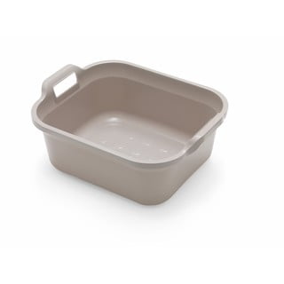 Jasnoszara plastikowa miska z rączkami Addis, 39x32x14 cm