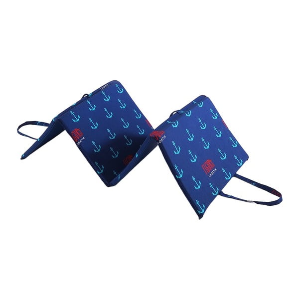 Niebieska ogrodowa poduszka do siedzenia na leżak 49x137 cm   Anchors – B.E.S.