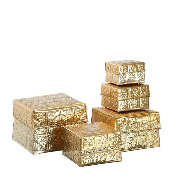 Zestaw 5 pudełek Golden Aluminium