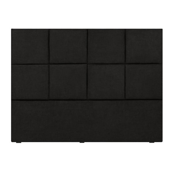 Czarny zagłówek łóżka Mazzini Sofas Barletta, 140x120 cm