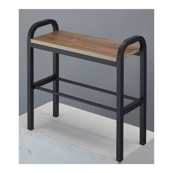 Czarno-naturalny metalowy regał na buty Tower – YAMAZAKI-image-2