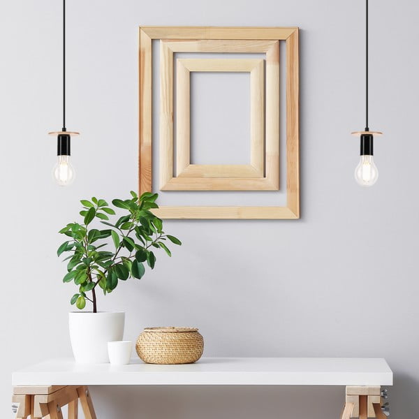 Czarna lampa wisząca Angelina – LAMKUR-image-2