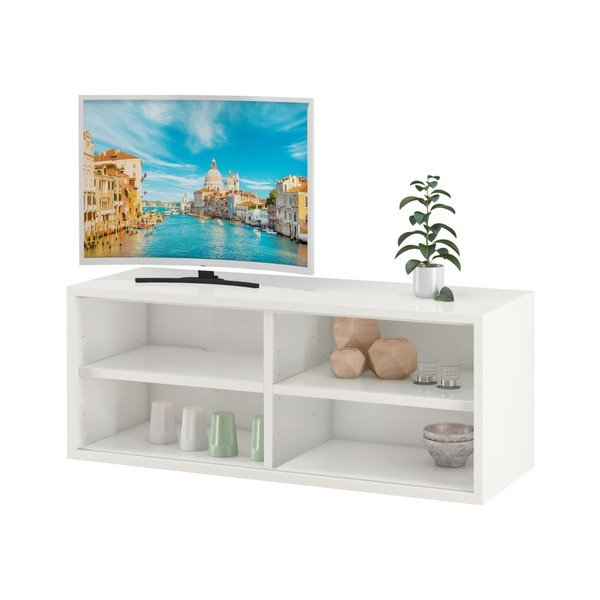 Biała szafka pod TV z 2 półkami Støraa Bertil
