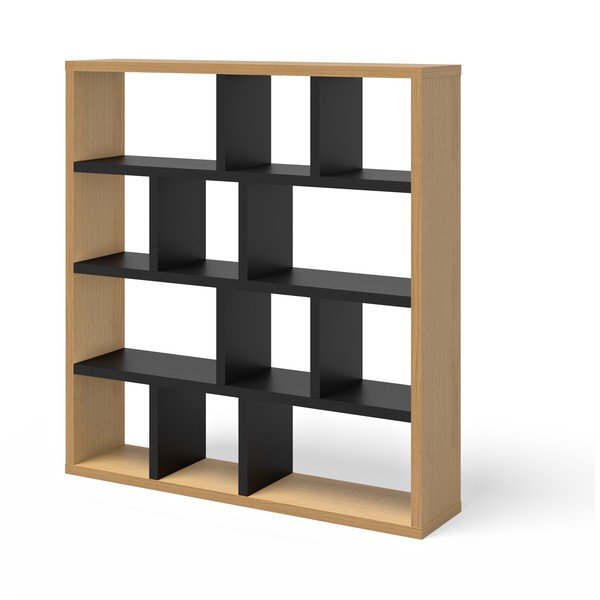 Czarny regał w dekorze dębu 150x159 cm Berlin – TemaHome-image-2