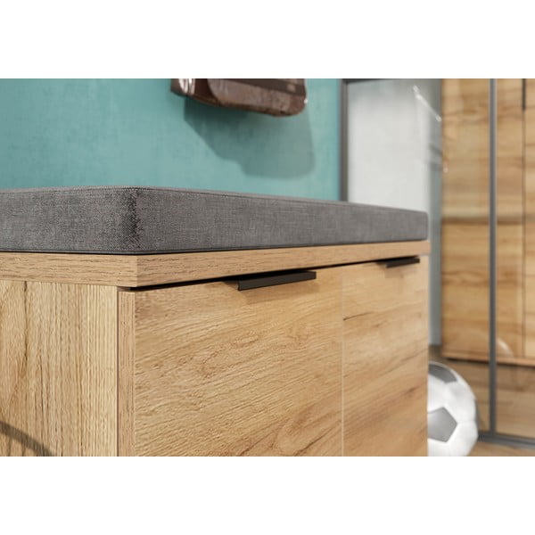 Szafka na buty w dekorze dębu z ławką Fremont – Germania-image-3