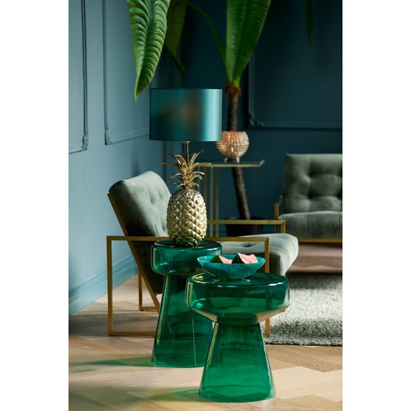 Szklany okrągły stolik ø 37 cm Dakwa – Light & Living-image-1