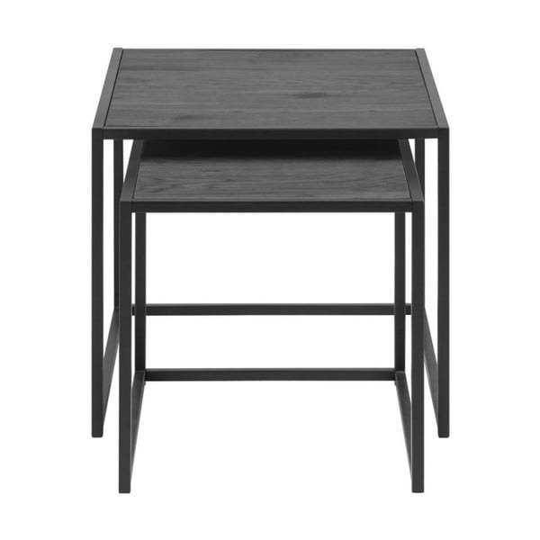 Komplet 2 czarnych stolików Actona Seaford-image-1