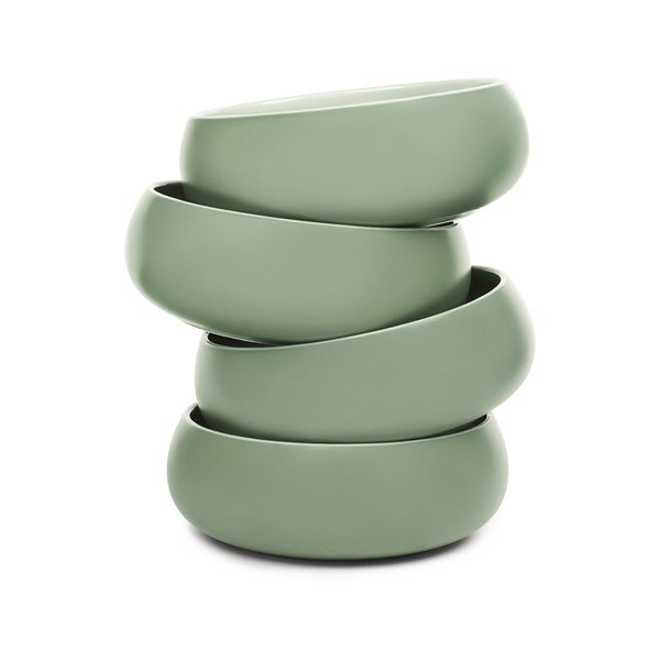Zielone kamionkowe miski na zupę/na ramen zestaw 4 szt. 1 l Aura Vira – Bonami Selection-image-4