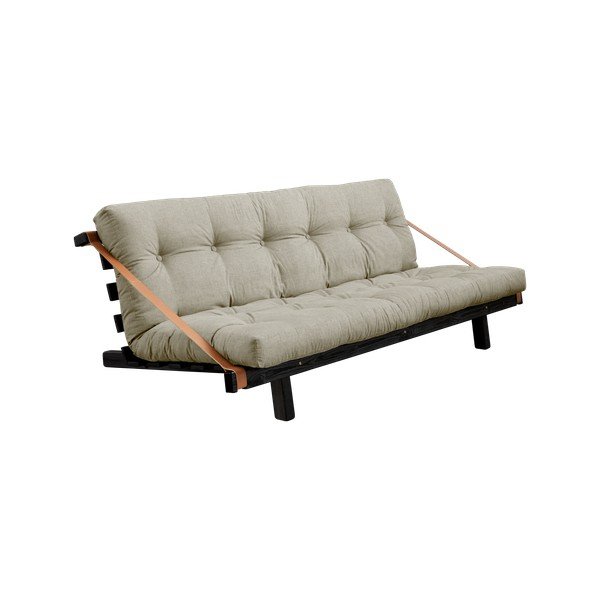 Sofa rozkładana z lnianym obiciem Karup Design Jump Black/Linen-image-1