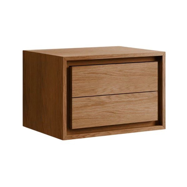 Brązowa wisząca szafka pod umywalkę z litego drewna tekowego 60x40 cm Kenta – Kave Home