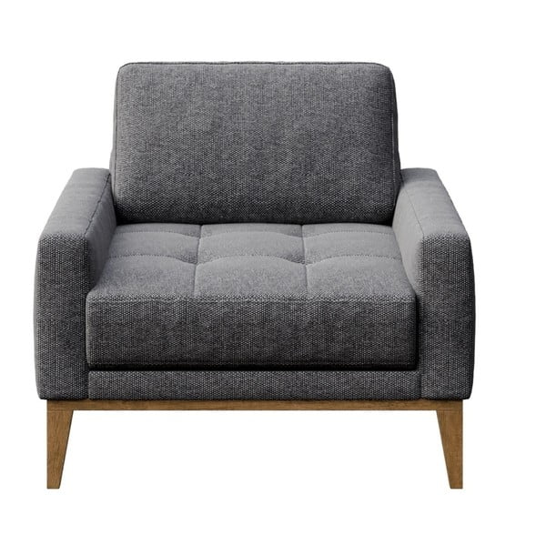 Jasnoszary fotel MESONICA Musso Tufted