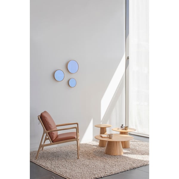 Okrągły stolik z litego drewna dębowego ø 55 cm Mushroom – Gazzda-image-1