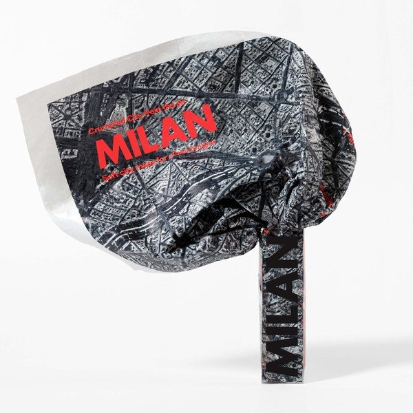 Zgnieciona mapa satelitarna Palomar Mediolan