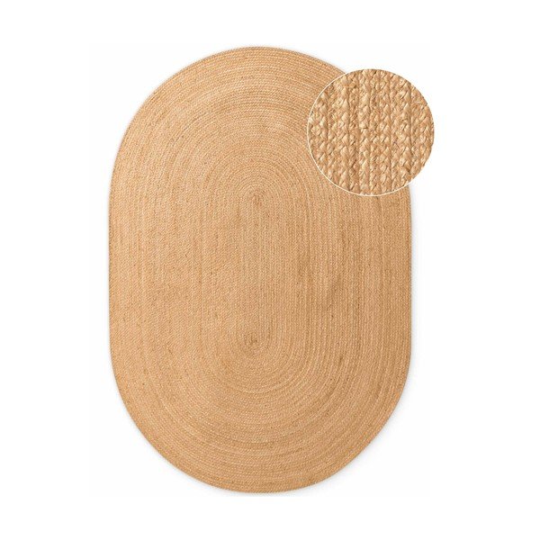 Dywan z juty dwustronny/tkany ręcznie w naturalnym kolorze 160x230 cm Braided – Hanse Home