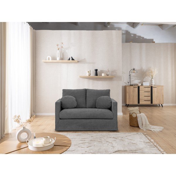 Ciemnoszara sofa 140 cm Paphos – Ropez-image-2