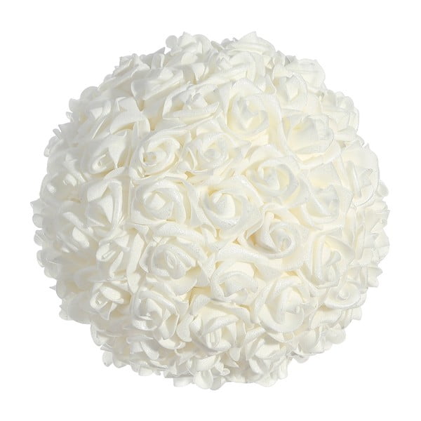 Biała dekoracja Denzzo Roses, średnica 20 cm