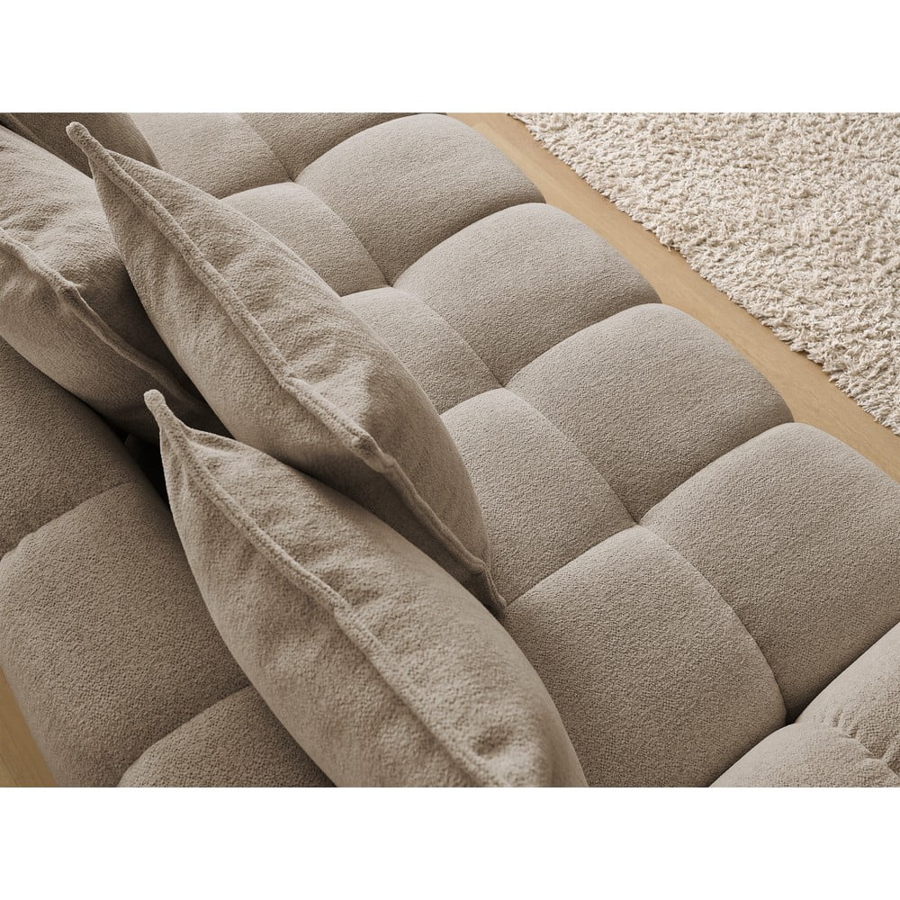 Szarobrązowa sofa z tkaniny szenilowej 278 cm Everest – Bobochic Paris (zdjęcie 3)