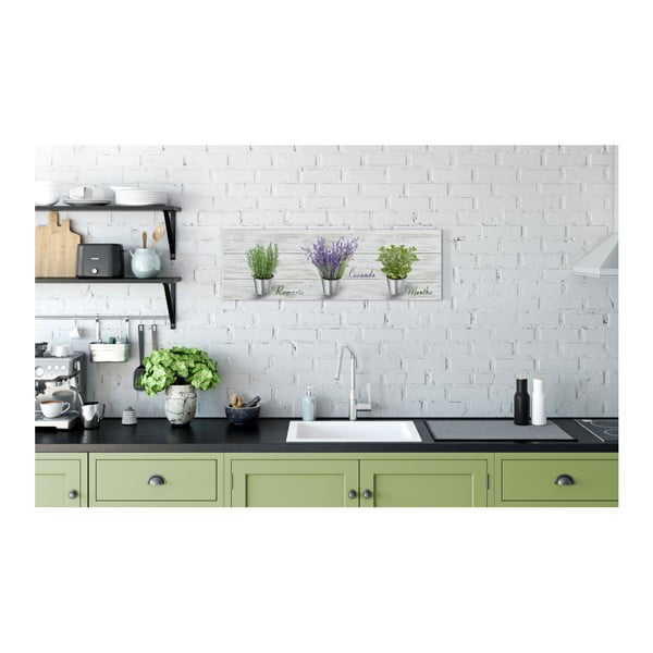 Obraz Styler Canvas Shabby Herbs, 27x75 cm-image-1