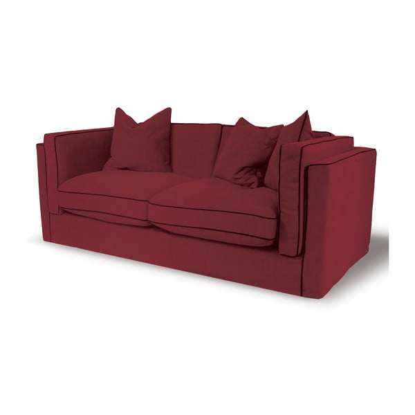 Czerwona sofa dwuosobowa Rodier Organdi