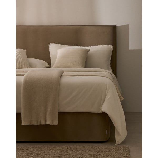 Szarobrązowy tapicerowany zagłówek 180x118 cm Jaira – Kave Home-image-2