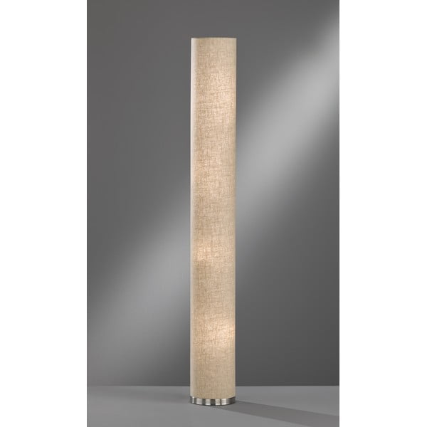 Beżowa lampa stojąca z tekstylnym kloszem (wysokość 156 cm) Thor – Fischer & Honsel-image-1