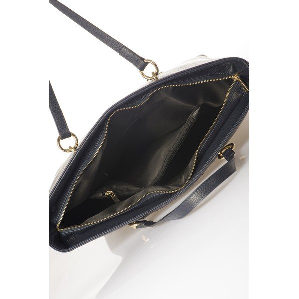 Niebieska skórzana torebka Federica Bassi Elisa-image-3