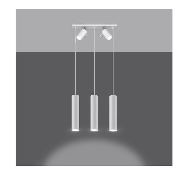 Biała metalowa lampa wisząca Etna – Sollux-image-4