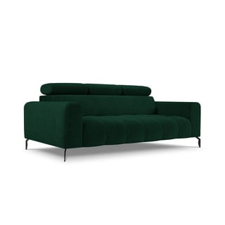 Ciemnozielona sofa z funkcją relaks z aksamitną powierzchnią Milo Casa Nico