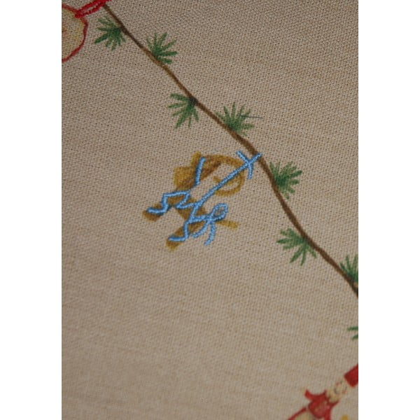 Beżowy bawełniany okrągły dywan pod choinkę ze świątecznym motywem ø 130 cm Hammershøi Christmas – Kähler Design-image-1