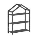 Antracytowy regał dziecięcy z litego drewna sosnowego 111x141x40 cm Dallas – Vipack