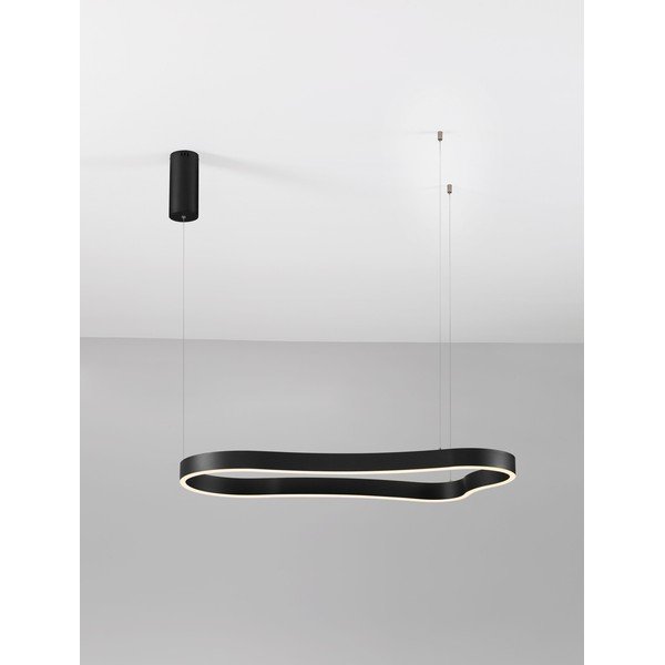 Aluminiowa lampa wisząca LED ze ściemniaczem w kolorze matowej czerni Dussa – Nova Luce-image-4