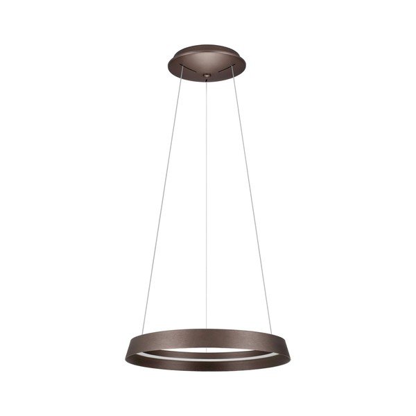Brązowa aluminiowa lampa wisząca LED ze ściemniaczem z kloszem ze szkła akrylowego ø 45 cm Ormi – Nova Luce