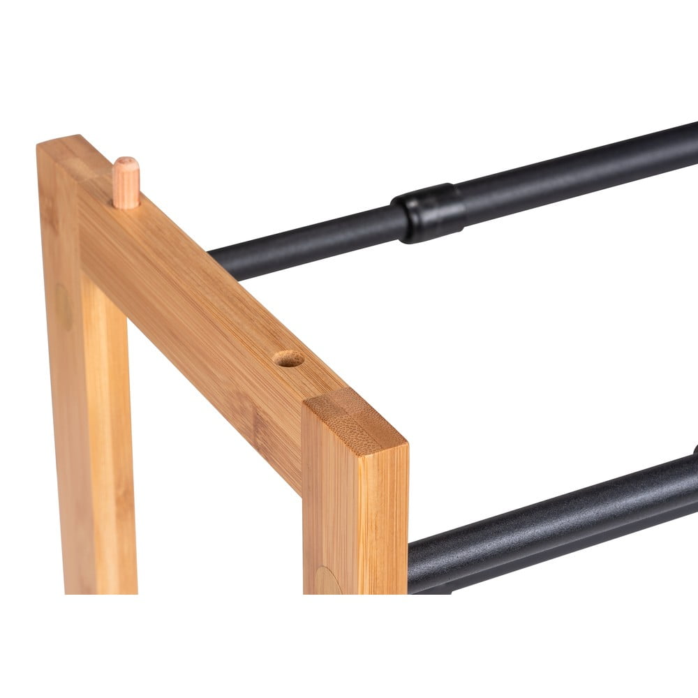 Czarno-naturalny metalowy teleskopowy regał na buty Ecori – Wenko (zdjęcie 9)