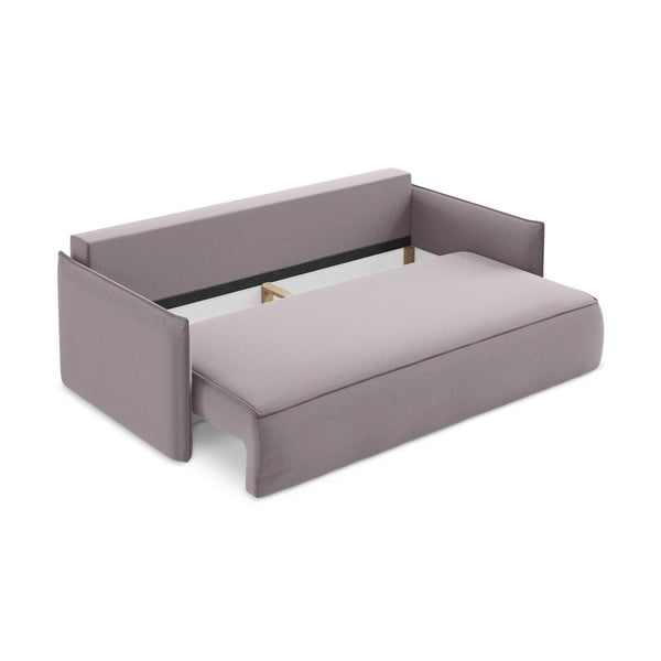 Lawendowa aksamitna rozkładana/ze schowkiem sofa 225 cm Hula – Makamii-image-3
