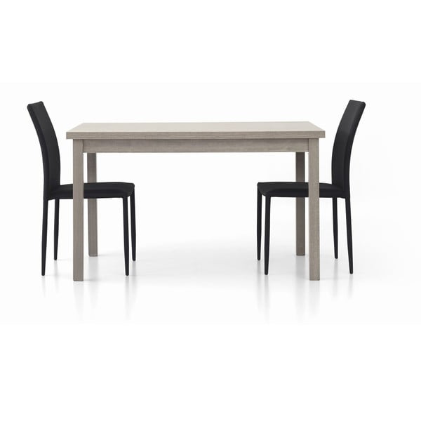 Szary drewniany stół rozkładany Castagnetti Wyatt, 130 cm