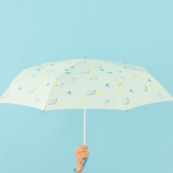 Miętowa parasolka Mr. Wonderful Cloudy, szer. 108 cm