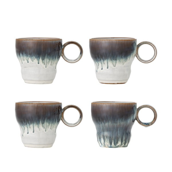 Niebieskie kamionkowe filiżanki zestaw 4 szt. 300 ml Nigel – Bloomingville