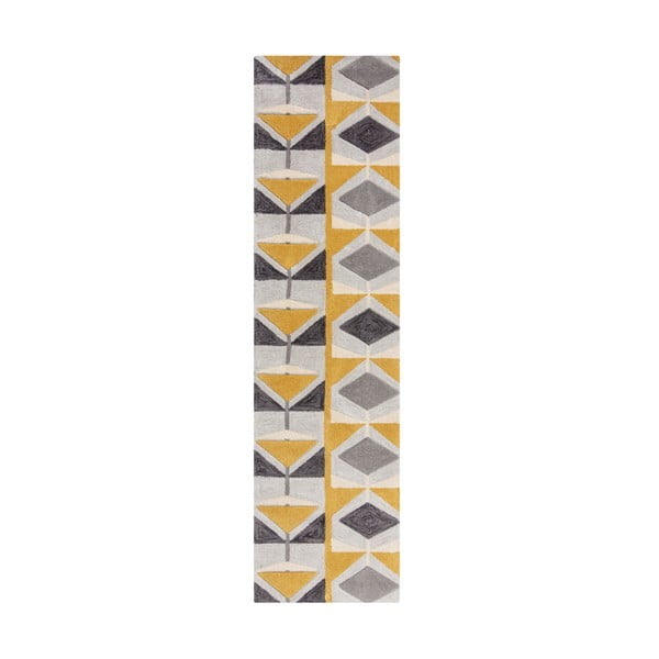 Szaro-żółty chodnik Flair Rugs Kodiac, 60x230 cm