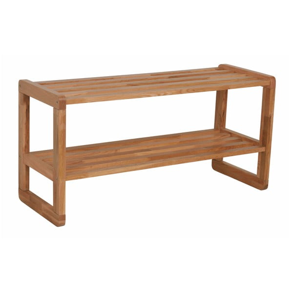 Naturalny regał na buty z drewna dębowego Rowico Gorgona