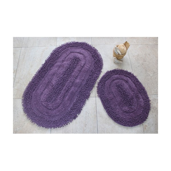 Zestaw 2 fioletowych dywaników łazienkowych Jane
