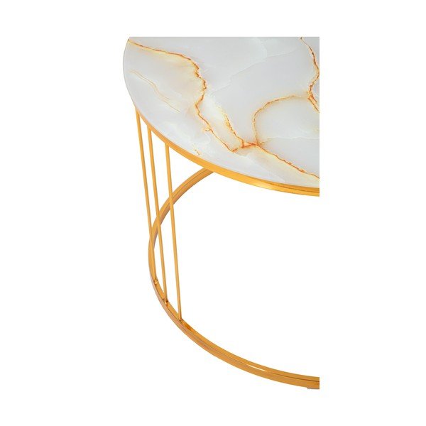 Stolik w złotym kolorze Mauro Ferretti Simple Paris, ⌀ 70 cm-image-4