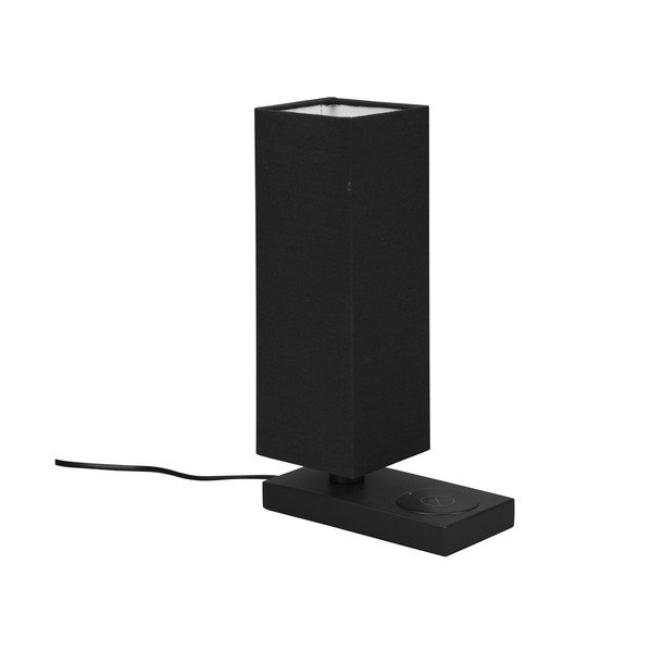 Lampa stołowa z ładowarką bezprzewodową w kolorze matowej czerni (wys. 35 cm) Haley – Reality-image-2