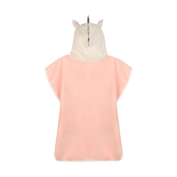 Różowe bawełniane ponczo dziecięce Lola – Good Morning