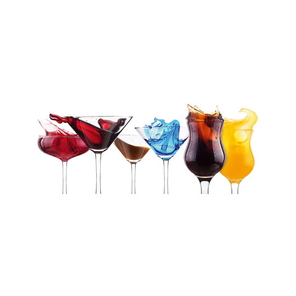 Szklany obraz Splashing Cocktails, 30x80 cm