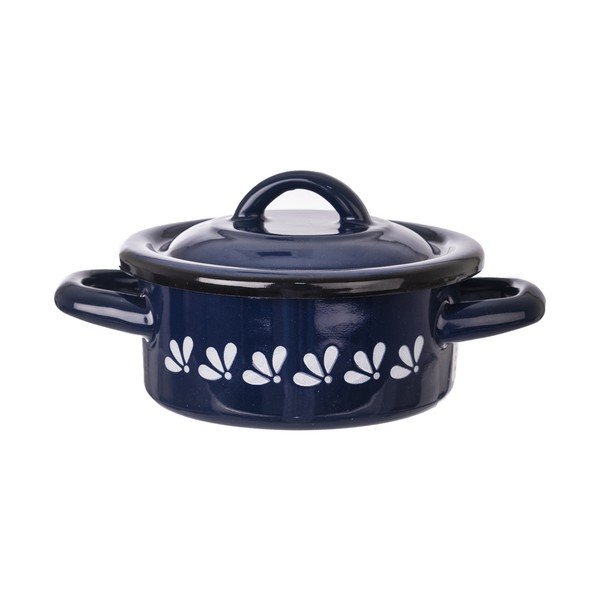 Niebieski emaliowany garnek Orion, 0,6 l-image-2