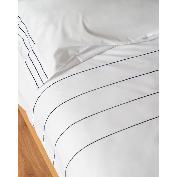 Biała pościel dwuosobowa z perkalu bawełnianego 240x260 cm Cintia – Kave Home-image-4