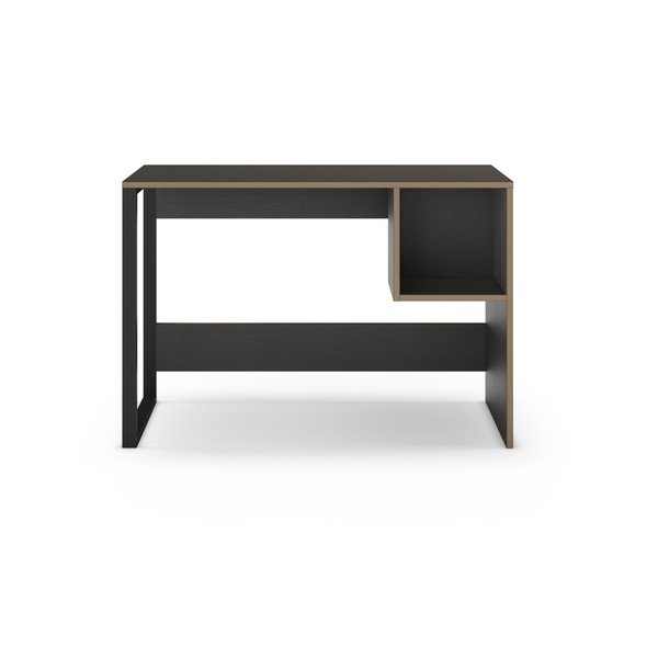 Biurko z czarnym blatem 50x110 cm Lyly – Marckeric
