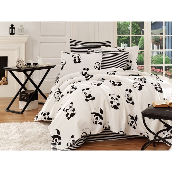 Komplet narzuty bawełnianej, prześcieradła i 2 poszewek na poduszki Garrudo Mismo-image-1